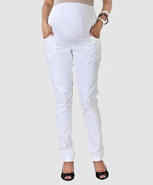 Morph Maternity Full Length Tapering Pants - White