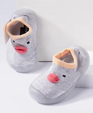 Cute Walk by Babyhug Socks Shoes Animal Design - Grey