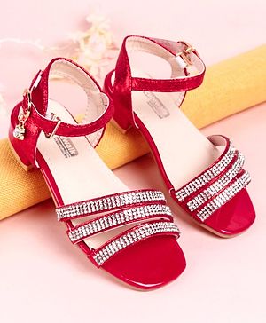 Cute Walk by Babyhug Party Wear Sandals - Red