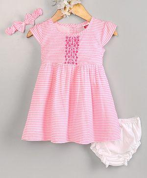 Cotton Baby Girls Frock Dress Love Butterfly Print Lycra®