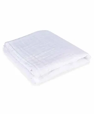 haus & kinder Muslin Double Layered Towel - White