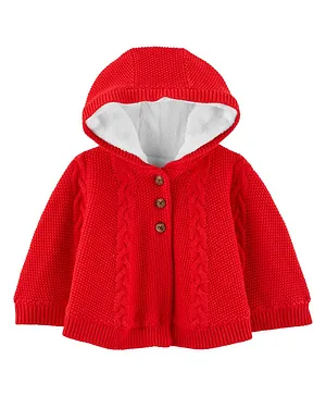 Carter's Hooded Poncho - Red
