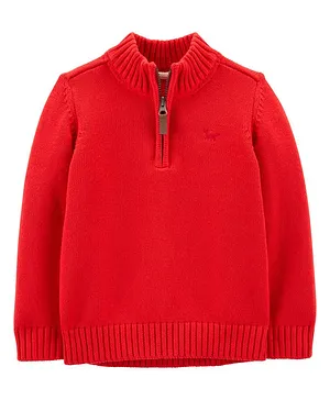Carter's Half-Zip Cotton Pullover - Red