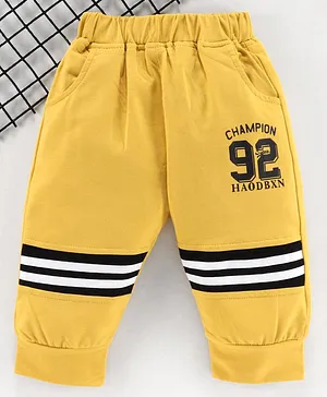 Lekeer Kids Full Length Lounge Pant Champion Print - Yellow