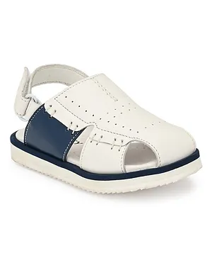 Tuskey Side Stitched Sandals - White