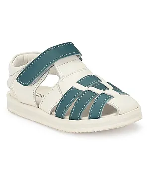 Tuskey Dual Color Sandals - White
