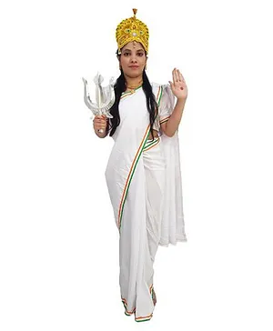 BookMyCostume Half Sleeves Mother India Patriotic Independence Day Costume - White