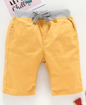 Memory Life Solid Color Shorts - Yellow