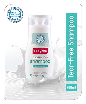 Babyhug Milk Protein Formula Daily Tear Free Milky Shampoo Ideal For Newborn Baby'S Delicate Scalp - 200 ml