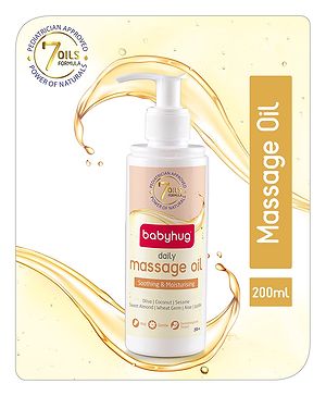 Babyhug Daily Massage Oil - 200 ml - 200 ml Multi Color