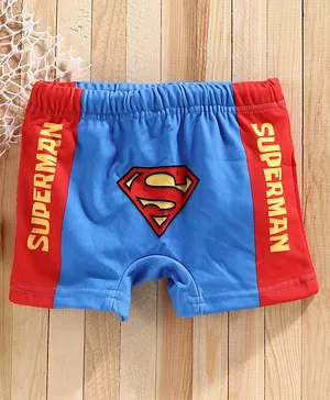 Mom's Love Swimming Trunks Superman Print - Blue