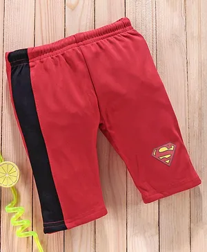 Mom's Love Swimming Trunk Superman Logo Print - Red
