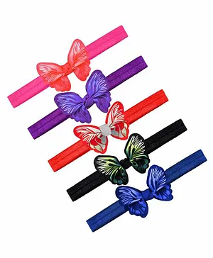 Bembika Headband Butterfly Applique Pack of 5 - Multicolor