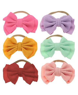 Bembika Headband Bow Applique Pack of 6 - Multicolor
