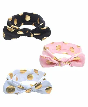 Bembika Headband Polka Dot Print Pack of 3 - Multicolor