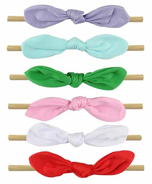 Bembika Knot Design Head Band Pack of 6 - Multicolor