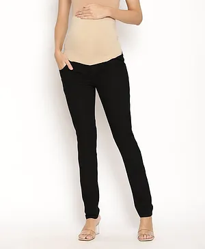 Kriti Maternity Full Length Jeans - Black