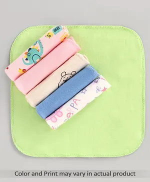 ZOE Wash Cloth 100% Cotton Set of 6 (Colour
                      & Print May Vary)