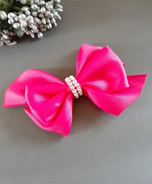 Angel Creations Bow Hair Clip - Pink