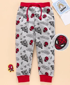 MARVEL By Babyhug Lounge Pants Spider-Man Print - Grey Red