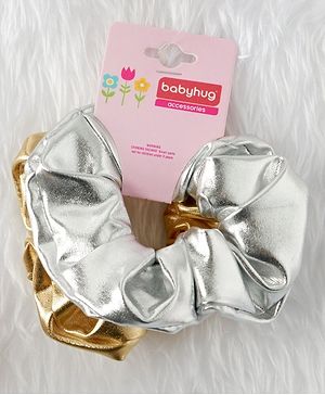 Babyhug Hair Rubber Band Pack of 2 - Silver & Golden