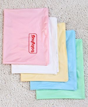 Babyhug Plastic Sheet Medium Size Pack of 5   - Multicolor