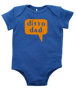 Kadam Baby Ditto Dad Print Short Sleeves Onesie - Blue