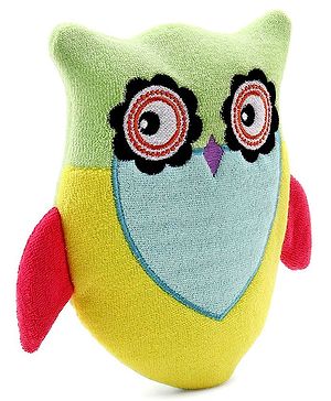 Babyhug Owl Shape Bath Glove - Yellow