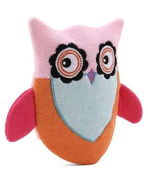 Babyhug Owl Shape Bath Glove - Orange