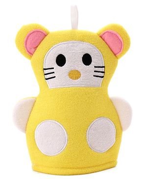 Babyhug Bath Glove - Yellow & White