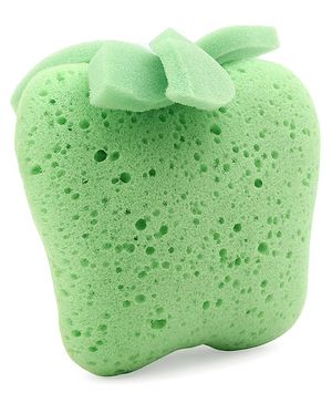 Babyhug Apple Shape Bath Sponge - Green