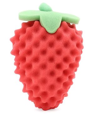 Babyhug Strawberry Shape Bath Sponge - Red