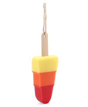 Babyhug Ice Cream Shaped Bath Sponge - Yellow Red
