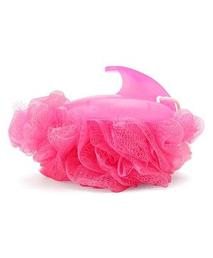 Babyhug Baby Bath Loofah with handle - Pink
