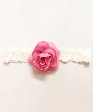 Knotty Ribbons Flower Headband - Light Pink