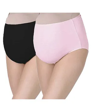 Morph Pack Of 2 Maternity Panties - Black & Light Pink