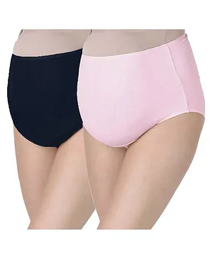 Morph Pack Of 2 Maternity Panties - Navy Blue & Light Pink