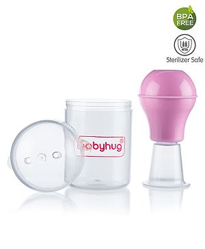 Babyhug Silicone Nipple Puller with Case - Pink