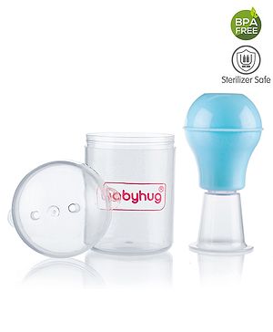 Babyhug Silicone Nipple Puller with Case - Blue