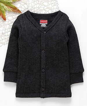Babyhug Full Sleeves Thermal Vest - Dark Grey