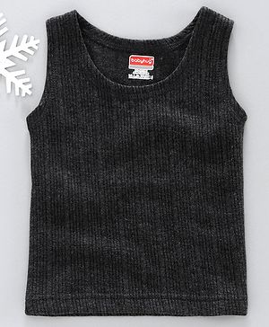 Babyhug Sleeveless Thermal Vest - Dark Grey