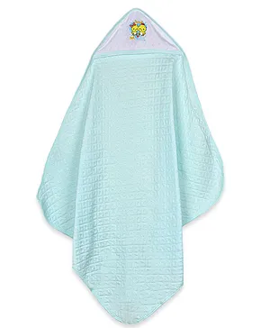 Mom's Home Cotton Hooded Baby Towel Beach Print - Green 