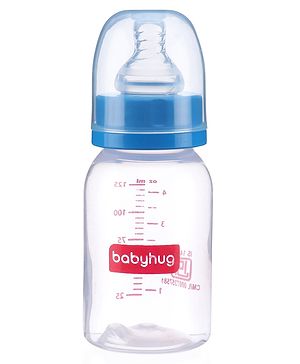 Babyhug Narrow Neck Feeding Bottle Blue - 125 ml - 125 ml Blue