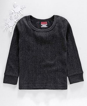 Babyhug Full Sleeves Thermal Vest - Dark Grey - Preemie Grey