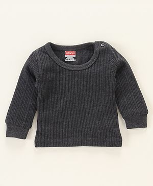 Babyhug Full Sleeves Thermal Vest - Dark Grey - Preemie Grey