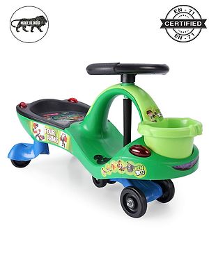 Babyhug Ben10 Gyro Swing Car - L 71.5 x B 29 x H 38.5 cm Green