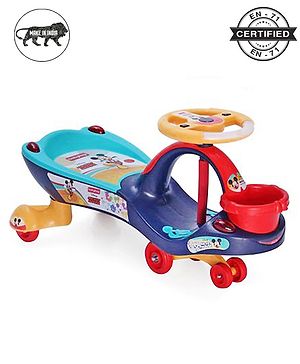 Babyhug Mickey Gyro Swing Car - Red Blue