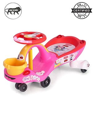 Babyhug Minni Gyro Swing Car - Pink - L 71.5 x B 29 x H 38.5 cm