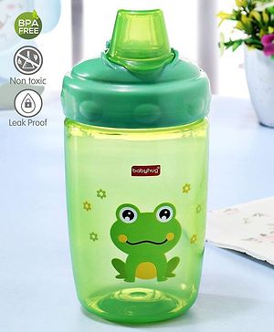 Babyhug Frog Print Soft Silicone Spout Sipper Green - 360 ml