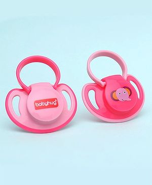 Babyhug Silicone Pacifier With Sterilizer Case Pack of 2 - Pink